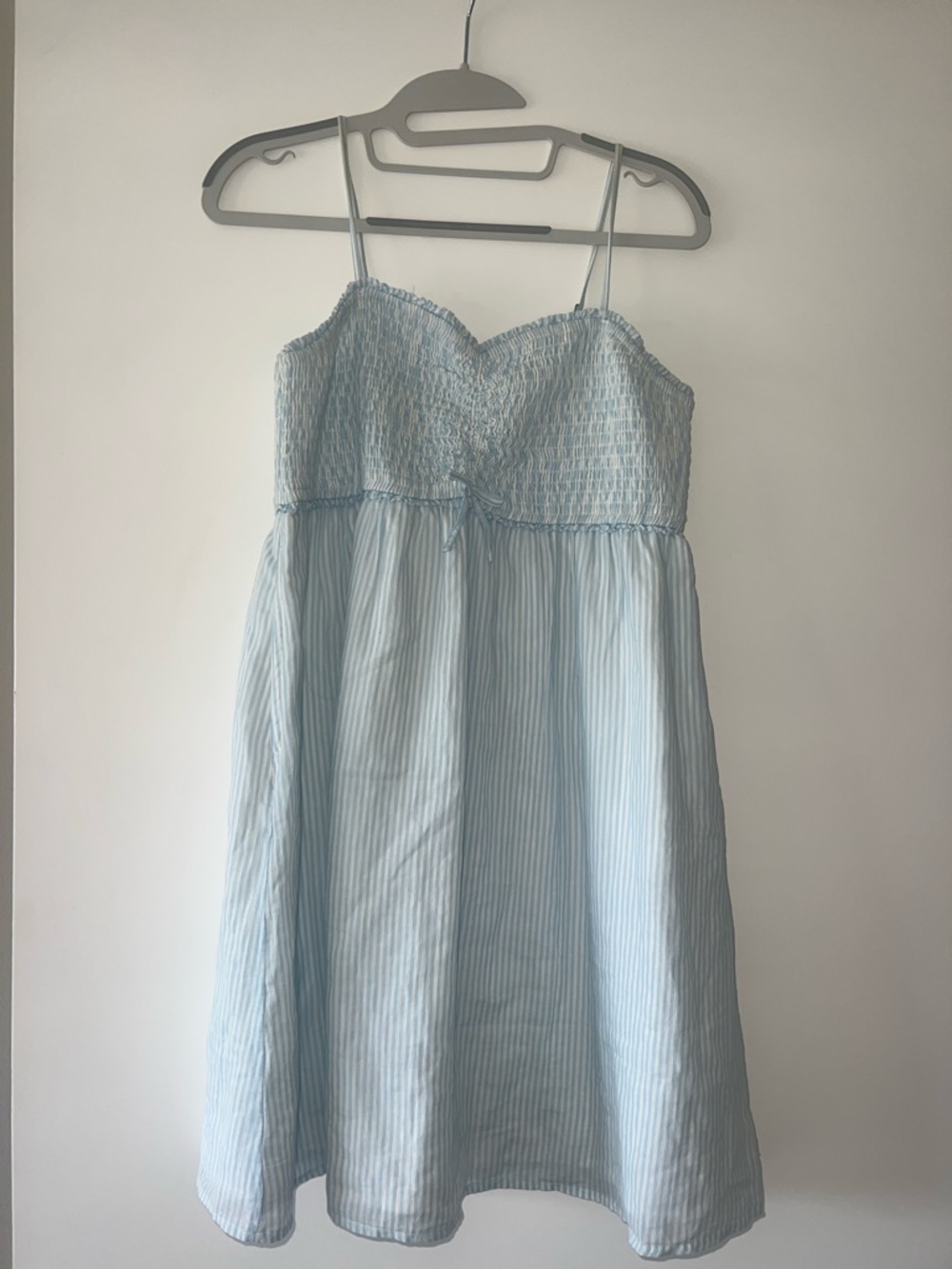 Light Blue Striped Sundress